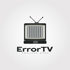 Error Television vector logo design,Technology icon