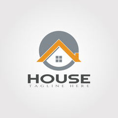 House icon template, home creative vector logo design, architecture,building and construction, illustration element