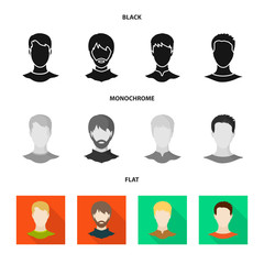 Isolated object of professional and photo logo. Collection of professional and profile stock symbol for web.