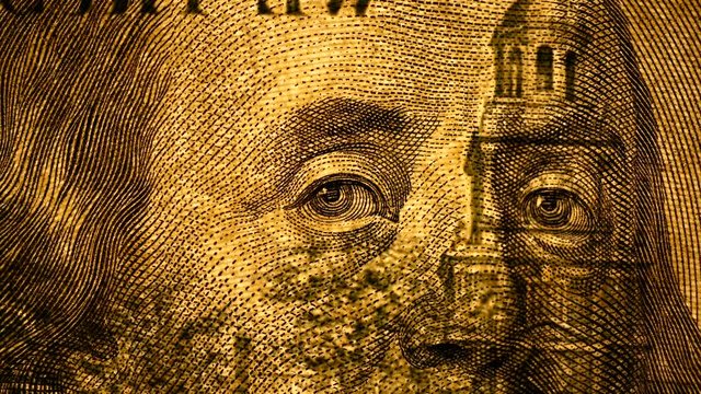 Close up footage of U.S. Dollar