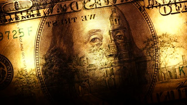 Close up footage of U.S. Dollar