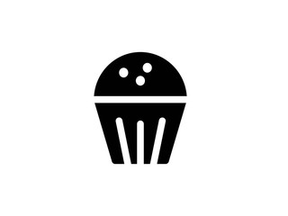 cup cake glyph vector icon