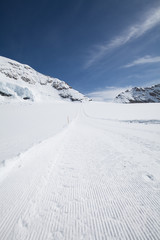 Jungfraujoch is a famous travel mountain of the Alps, Switzerland