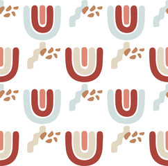 Abstract arc. Vector illustration of seamless pattern.