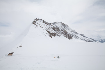 Jungfraujoch is a famous travel mountain of the Alps, Switzerland
