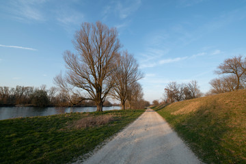Fototapeta na wymiar Landschaft Fluss Frühling