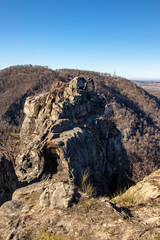 City Thale, Harz with the tourist attractions Hexentanzplatz and Rosstrappe with a wonderful view over the Bode valley near the mountain Brocken