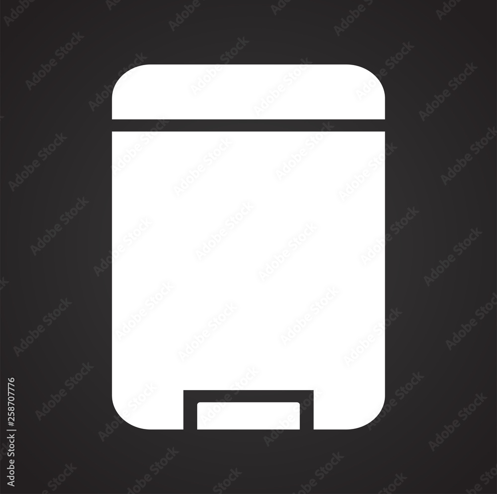 Poster trash bin icon on background for graphic and web design. simple vector sign. internet concept symbol