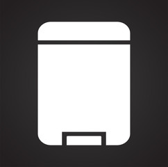 Trash bin icon on background for graphic and web design. Simple vector sign. Internet concept symbol for website button or mobile app.