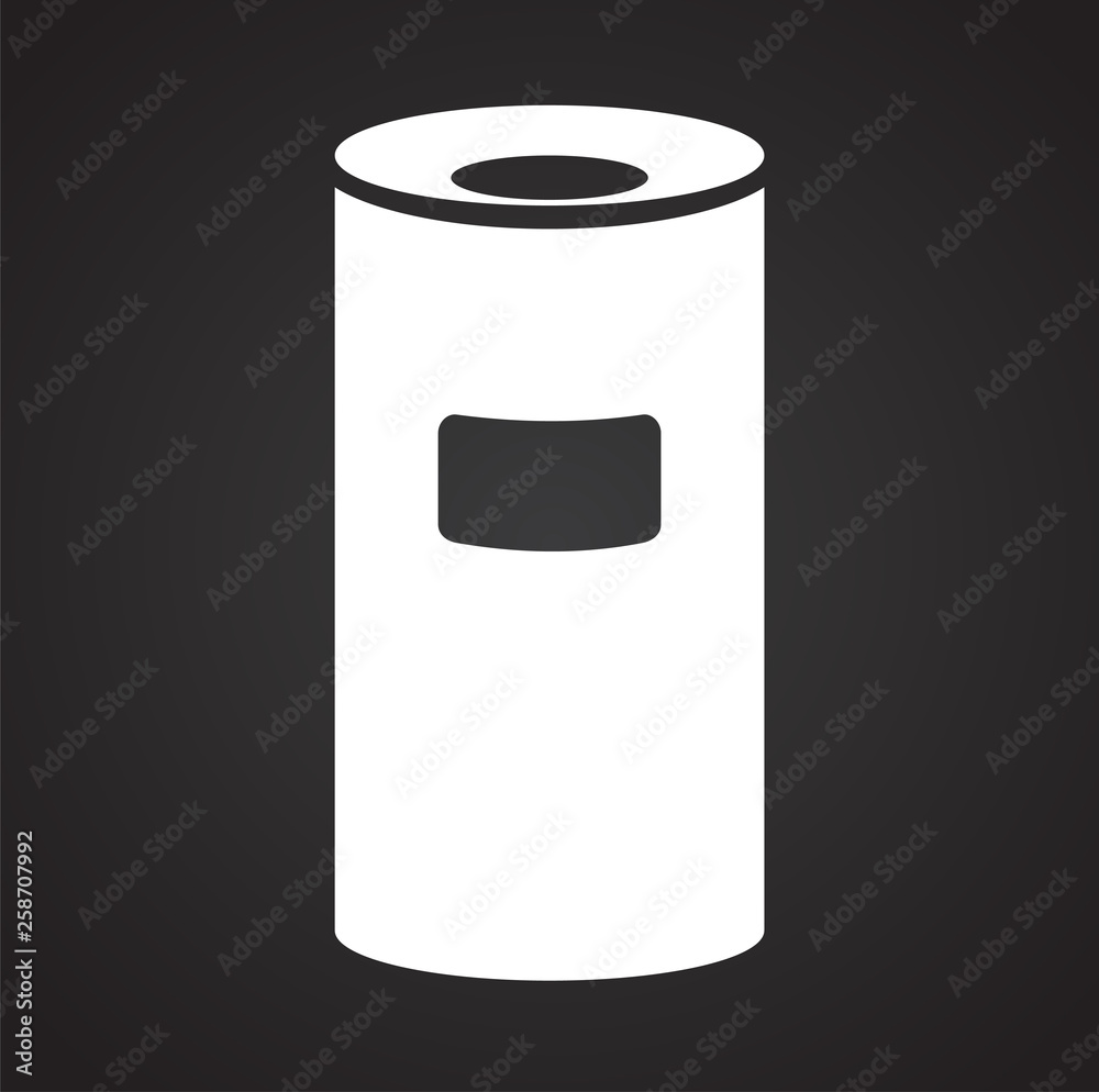 Poster trash bin icon on background for graphic and web design. simple vector sign. internet concept symbol