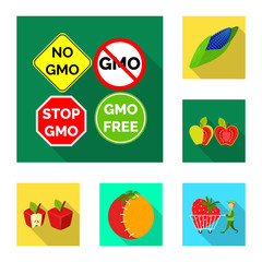 Vector illustration of test and synthetic logo. Set of test and laboratory vector icon for stock.