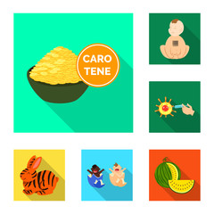 Vector design of test and synthetic sign. Collection of test and laboratory vector icon for stock.