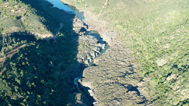 Aerial View of the Pulo do Lobo Waterfall