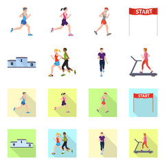 Fototapeta na wymiar Isolated object of sport and winner icon. Set of sport and fitness stock symbol for web.