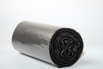 garbage bags on white background