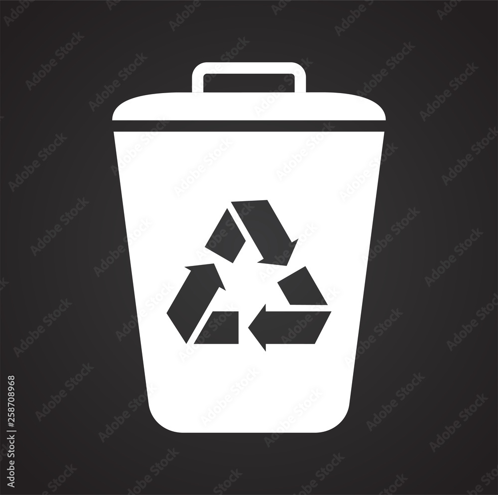 Poster trash bin icon on background for graphic and web design. simple vector sign. internet concept symbol