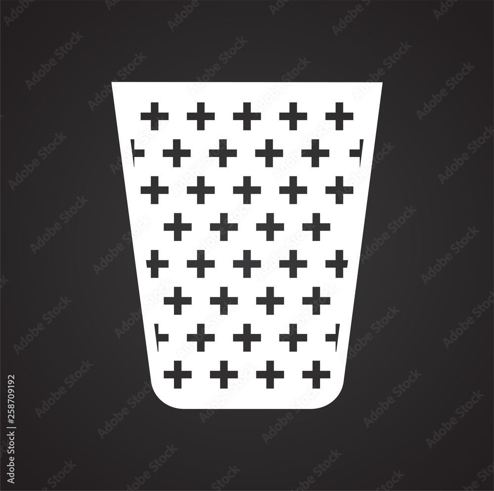 Poster trash bin icon on background for graphic and web design. simple vector sign. internet concept symbol