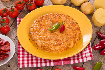 Spanish omelette. 