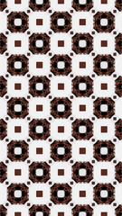 Ornate geometric pattern and abstract multicolored background