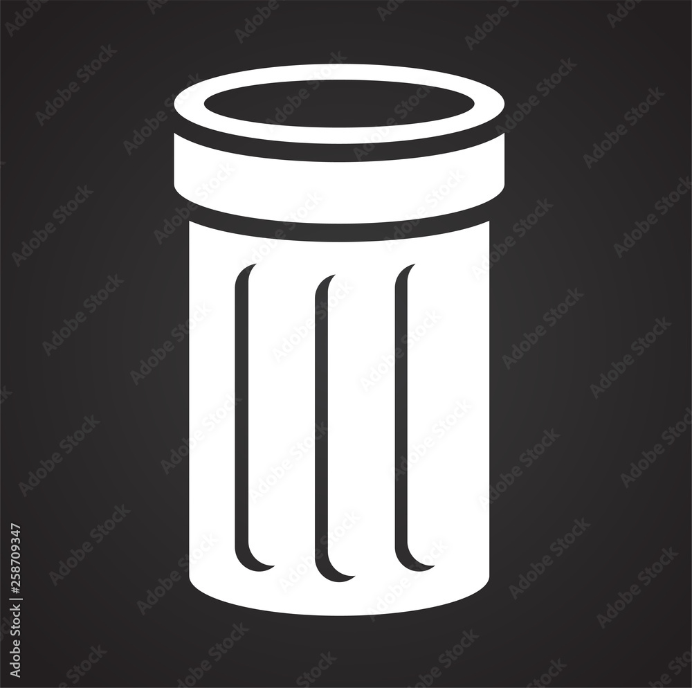 Poster trash bin icon on background for graphic and web design. simple vector sign. internet concept symbol
