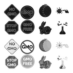 Isolated object of test and synthetic icon. Collection of test and laboratory stock vector illustration.