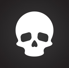 Skull icon on background for graphic and web design. Simple vector sign. Internet concept symbol for website button or mobile app.