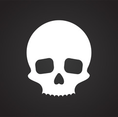 Skull icon on background for graphic and web design. Simple vector sign. Internet concept symbol for website button or mobile app.