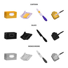 Vector illustration of creamy and product sign. Collection of creamy and farm vector icon for stock.