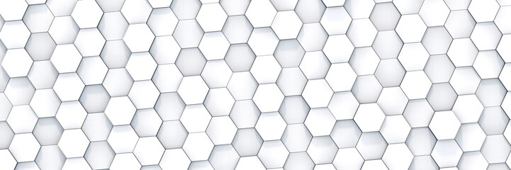 Top view on hexagon surface