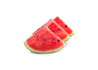 Sliced of watermelon isolated on white background.