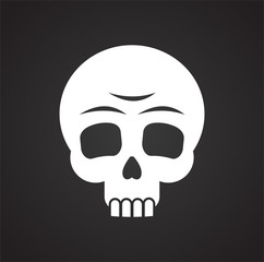 Skull icon on background for graphic and web design. Simple vector sign. Internet concept symbol for website button or mobile app.
