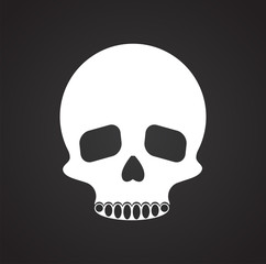 Skull icon on background for graphic and web design. Simple vector sign. Internet concept symbol for website button or mobile app.
