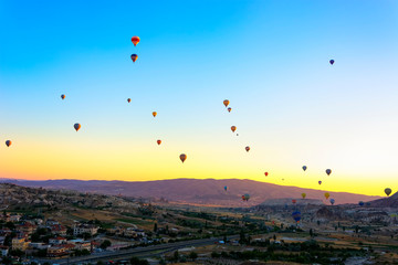 Hot air balloons in Cappadocia, Turkey