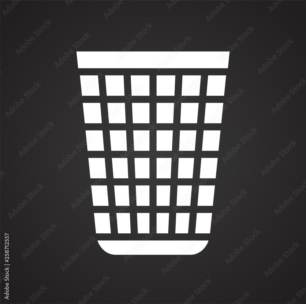Poster trash bin icon on background for graphic and web design. simple vector sign. internet concept symbol