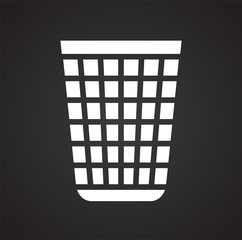 Trash bin icon on background for graphic and web design. Simple vector sign. Internet concept symbol for website button or mobile app.