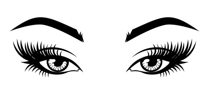 Eyelash extension logo. 