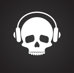 Skull icon on background for graphic and web design. Simple vector sign. Internet concept symbol for website button or mobile app.
