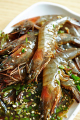 Korean soy sauce marinated shrimp