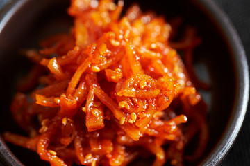 Korean spicy pickled side dish