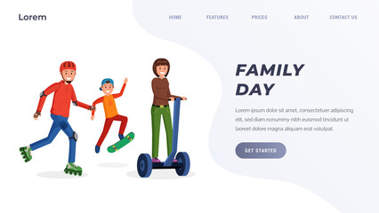 Family day landing page concept