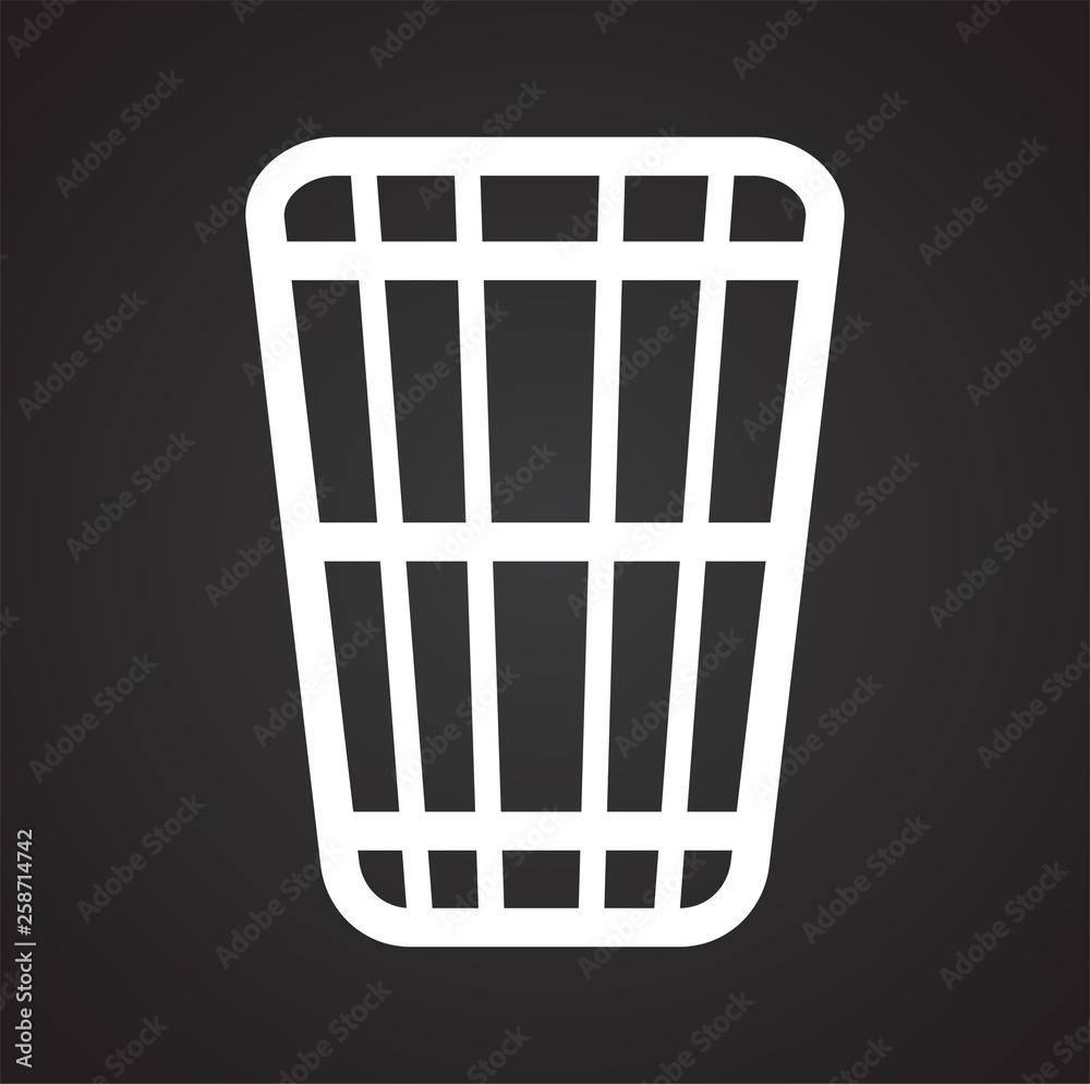Poster trash bin icon on background for graphic and web design. simple vector sign. internet concept symbol