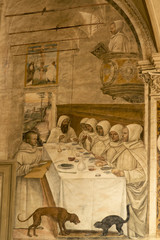 Frescoes in Abbey of Monte Oliveto Maggiore, Siena, Tuscany - Italy