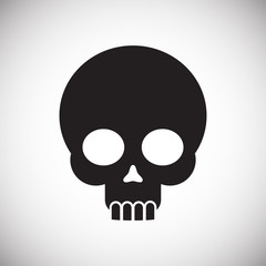 Skull icon on background for graphic and web design. Simple vector sign. Internet concept symbol for website button or mobile app.