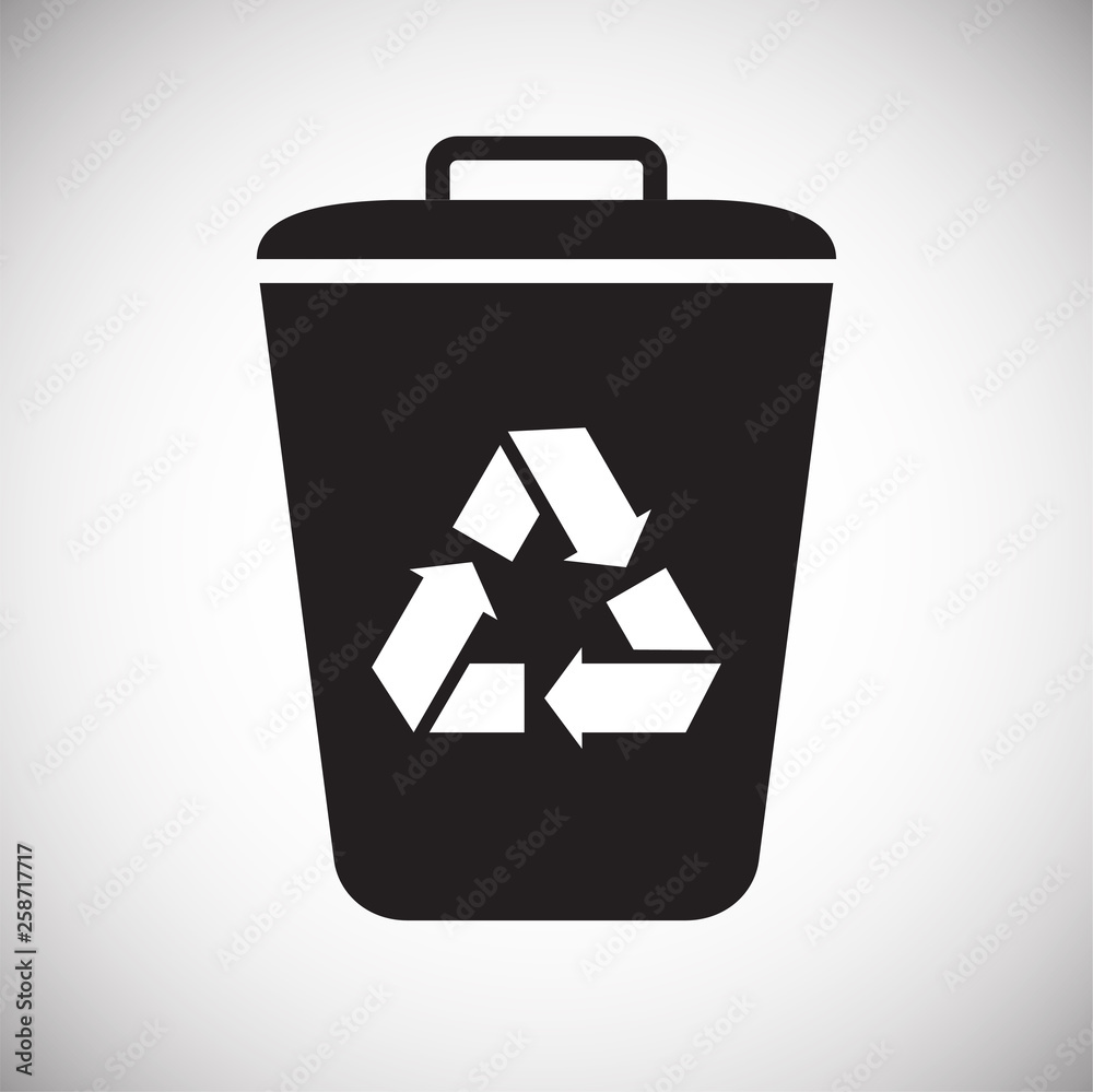 Poster trash bin icon on background for graphic and web design. simple vector sign. internet concept symbol