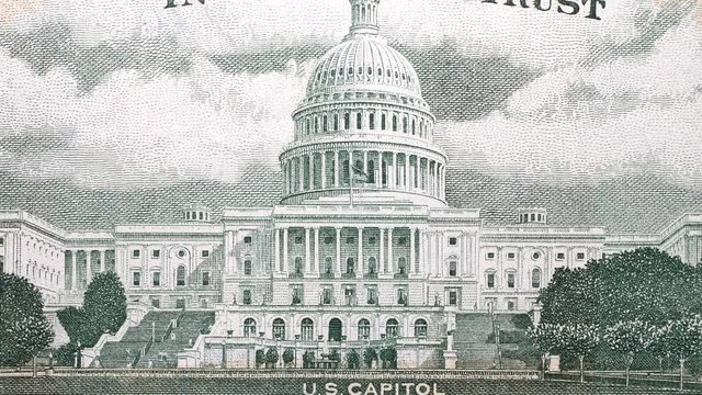 Close up footage of U.S. Dollar