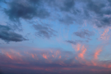 Obraz premium sunset with multicolored clouds