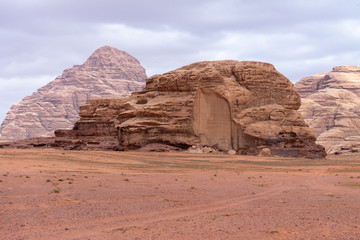 Wadi Rum, Jordanian desert landscape.