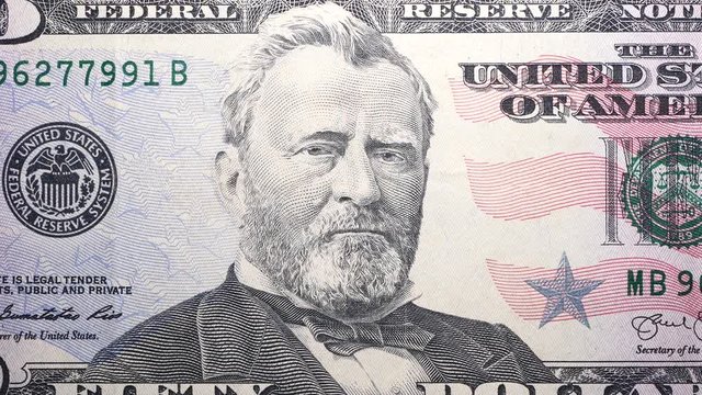 Close up footage of U.S. Dollar