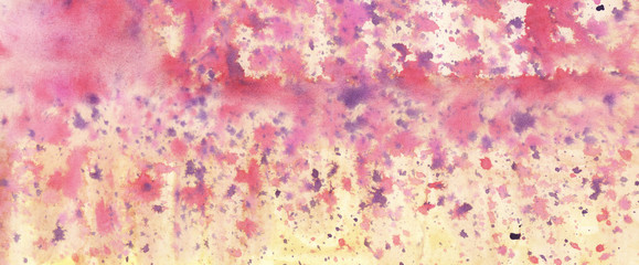 Abstract background, hand-painted texture, watercolor painting, splashes, drops of paint, paint smears. Design for backgrounds, wallpapers, covers and packaging. 