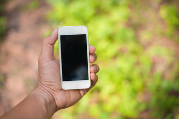 mobile phone in a hand